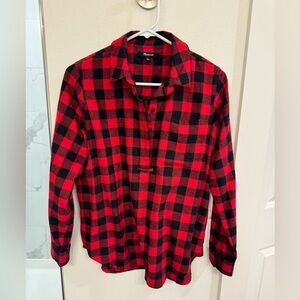 Madewell 3/4 Button Down Flannel